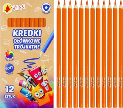 Produktbild von Shan dreieckige Bleistifte Orange dunkel 12 Stück