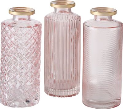 Vasen Set Adore 3-tlg. - rosa & gold