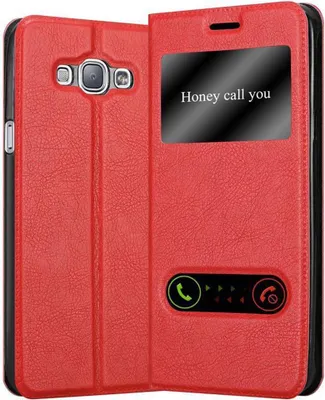 Obrázok produktu pre Cadorabo ochranné puzdro pre Samsung Galaxy A8 2015 puzdro v červenej farbe puzdro na mobilný telefón puzdro typu kniha kryt puzdro
