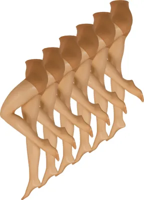 Produktbild von NUR DIE 6-Pack Strumpfhose 20 den Wie eine zweite Haut - amber - Größe 38/40 = S