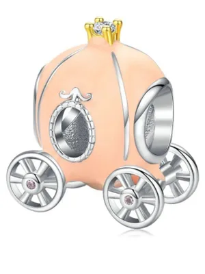Produktbild von Charm-Anhänger Silber Pompoenwagen für individuelle Armband- und Halskettengestaltung