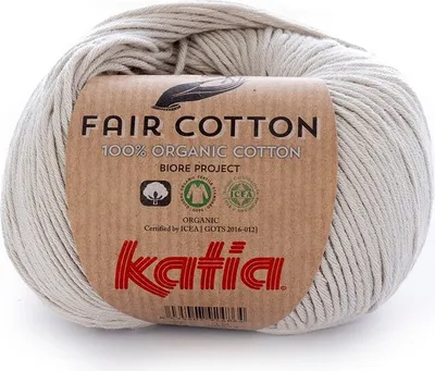 Produktbild von Katia Fair Baumwolle 11 Pearl Light Grey Strickgarn