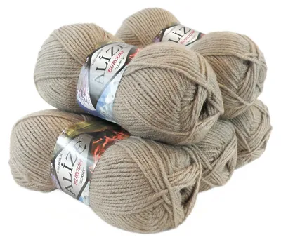 Produktbild von 5 x 100g Strickgarn Strickwolle Alize Burcum uni / einfarbig, wähle deine Farbe