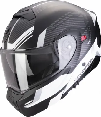 Zdjęcie produktu dla Kask motocyklowy SCORPION EXO-930 EVO SIKON matowy czarny/srebrny/biały - Z PINLOCKEM XXL