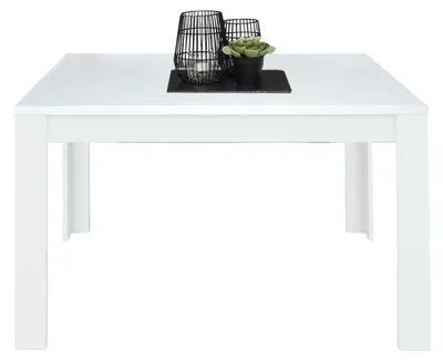 Produktbild von FURNARO Esstisch Flix ausziehbar Esszimmertisch Tisch B/H/T: 140-200x76x80 cm, Farbe:Weiß matt lack