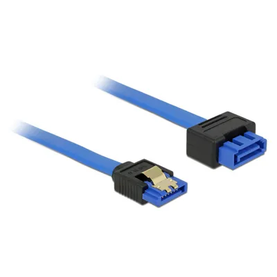 Produktbild von DeLOCK 84973, 0,5 m, SATA III, SATA 7-pin, SATA 7-pin, Männlich/Weiblich, Schwarz, Blau