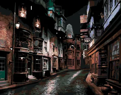 Produktbild von PICTURING BY NUMBERS Gemälde - Harry Potter Diagonal 50x40 cm