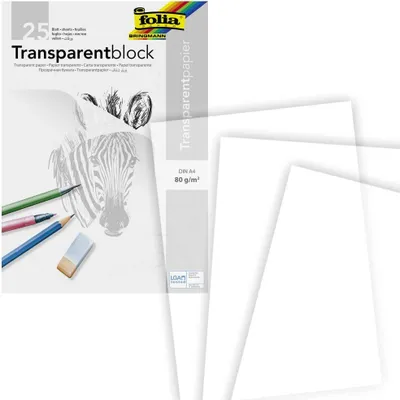 Image de papier transparent folia 80 g/qm, 25 feuilles