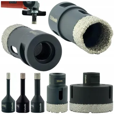 Produktbild von Schmith Diamantbohrkronen Set M14 / 6-68 mm (5 Stk.) Holzlochsäge Dosenbohrer Lochkreissäge Holz Bohrer