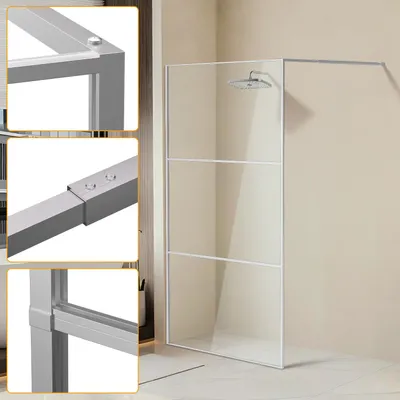 Immagine prodotto di Jayseuw cabina doccia 120X200cm schermo doccia per cabina doccia ESG vetro di sicurezza 5mm argento