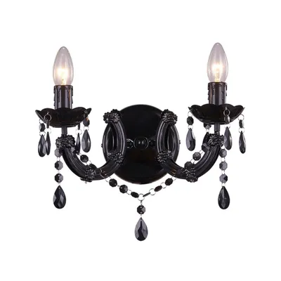 Immagine prodotto di Applique Magnolia nera 2xE14x40W in metallo, dimensioni: 22x34x20 cm, IP20, Zuma Line