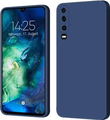 Produktbild von Hülle für Huawei P30 Case Cover Bumper Silikon Softgrip Schutzhülle Farbe: Blau