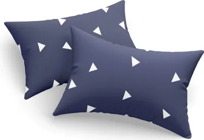 Produktbild von L'Essentiel Linge de Maison, Kissenbezug-Set (2 Stück), Üçgen - Blue, 65 % BAUMWOLLE / 35 % POLYESTER, Blau, 50 x 70 cm