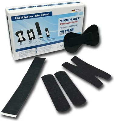 Immagine prodotto di Holthaus Medical 40800 Medical Fingerpflaster YPSIPLAST® 40800 schwarz, 50 St.