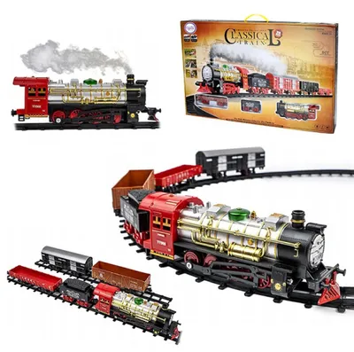 Image de WOOPIE Train électrique classique avec circuit, sons et lumières + 29 accessoires
