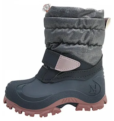 Image de Bottes de pluie en caoutchouc grises à scratch pour filles, marque Lurchi. Idéales pour les activités de plein air