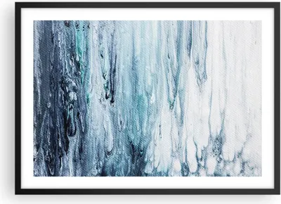 Produktbild von Gerahmtes Poster - Schwarzer Rahmen - Abstraktion Prellung Blau - 70x50 cm - Wand Bild - Wanddeko - Wandbilder - Kunstposter - Wandposter - Bilderrahmen - Bilder - Kunstdruck - P2BAA70x50-4380