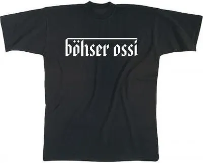 Produktbild von T-Shirt mit Print - Böhser Ossi - 09388 schwarz - Gr. S-XXL Größe - M