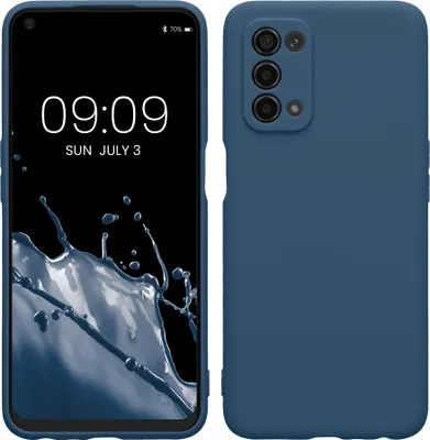Produktbild von kwmobile Handyhülle für Oppo A74 (5G) / A54 (5G) Hülle - weiches Handy Silikon Case - Schutzhülle Cover - Marineblau