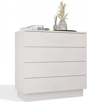 Produktbild von Moderne Kommode AMBER 4 Schubladen - Tip On System | Farbe: Kaschmir | Größe: 85x84x40 cm