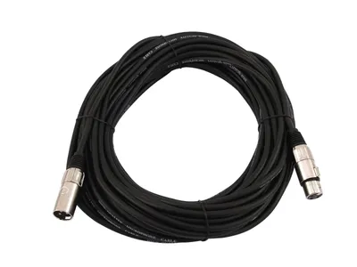 Produktbild von Omnitronic 30220595 XLR Verbindungskabel [1x XLR-Stecker 3 polig - 1x XLR-Buchse 3 polig] 30.00 m Schwarz (30220595)