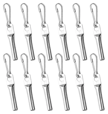 Seilendklemmen mit Haken, 12 Stück, verzinkt, für 8 mm Seil