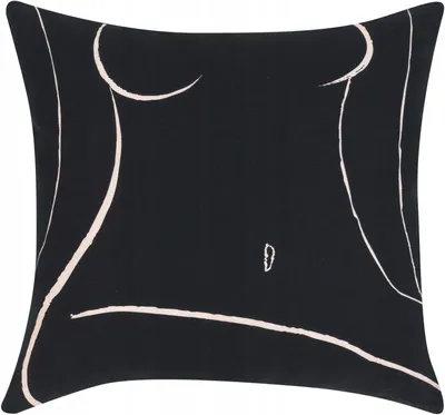 Obrázek produktu pro Polštářový povlak Westwing CURVES, dámský design "Skizze", 40x40 cm