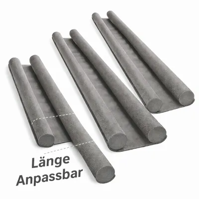 Immagine prodotto di Set di 3 paraspifferi: guarnizione per la base della porta, guarnizione per porta, fermaporta, protezione dal vento, paraspifferi, guarnizione per la base delle porte, risparmio energetico, isolamento acustico