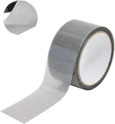 Obrázek produktu pro Síť proti hmyzu – opravná páska na síť proti komárům 5 x 200 cm – ze skleněných vláken, voděodolná, šedá