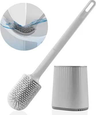 Immagine prodotto di Scopino da bagno 3 in 1 flessibile, grigio argento