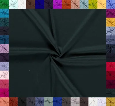 Locker drapiertes, elastisches Baumwoll-Jersey-Gewebe in Tannengrün, 8 % Elasthan, Öko-Tex Klasse 1, Meterware für Bekleidung.