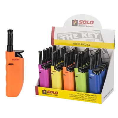Obrázek produktu pro zapalovač SOLO 12cm plamínkový mix barev