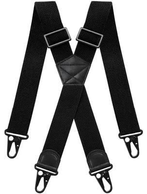 Imagen del producto de Suspensorios de forma en X, elásticos, de 3,8 cm de ancho, ajustables, con cierre metálico, para hombre y mujer