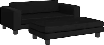 Obrázek produktu pro vidaXL Pelíšek pro psy s nástavcem černý 100x50x30 cm Velvet