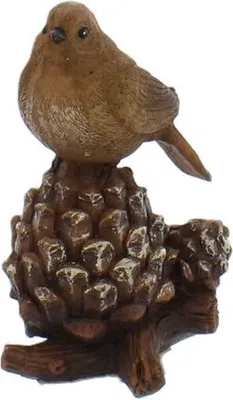 Obrázok produktu pre Vogel auf Tannenzapfen - ca. 6,6 x 5,7 x 10,3 cm