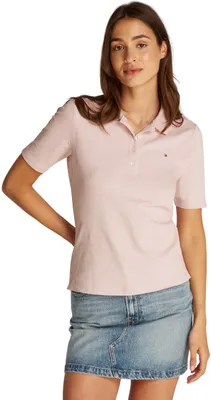 Produktbild von Tommy Hilfiger Damen Poloshirt Kurzarm 1985 Pique Regular Fit, Rosa (Foggy Pink)
