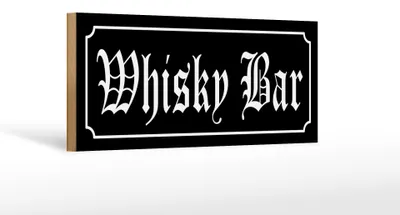 Produktbild von Holzschild Hinweis 27x10cm Whisky Bar Kneipe