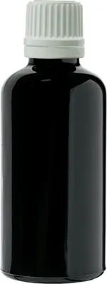 Immagine prodotto di Flacone in vetro nero da 10 ml con contagocce bianco, filettatura 18/415