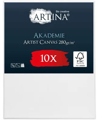 Produktbild von Artina Keilrahmen Leinwand Akademie, 40x50cm, 10er Set