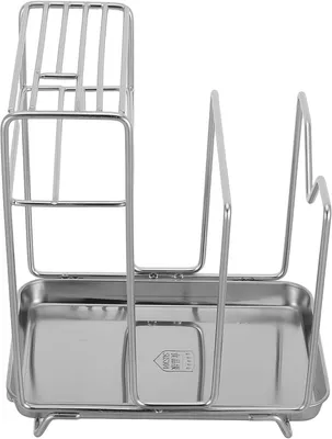 Produktbild von Schneidebrettständer aus 304 Edelstahl mit Abtropfschale