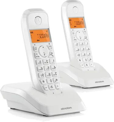 Produktbild von Kabelloses Telefon – DECT-Telefon für den Hausgebrauch – Telefonieren im Haus – Anrufsperre – 50 Kontakte – Weiß
