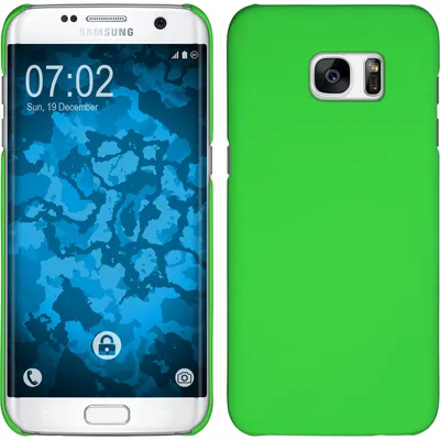 Produktbild von PhoneNatic Case kompatibel mit Samsung Galaxy S7 Edge - Hülle grün gummiert Hard-case Cover