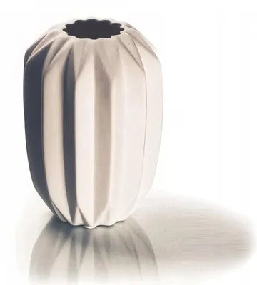 Produktbild von Vase Weiß 21.0 cm – Dekovase aus Keramik – Blumenvase für Wohnzimmer, Schlafzimmer und Büro