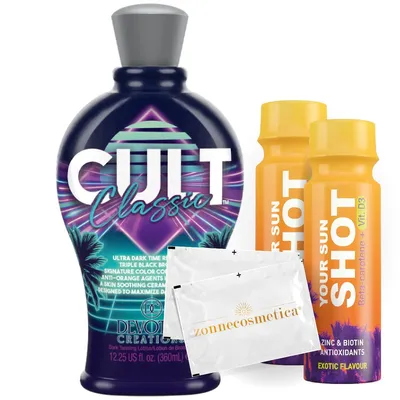 Produktbild von Devoted Creations - Cult Classic + 2 Your Sun Shots + 2 Erfrischungstücher