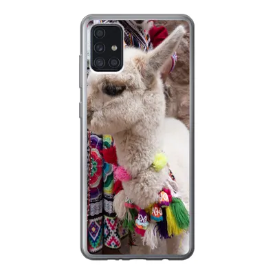 Produktbild von MuchoWow® Handyhülle Schutzhülle Hülle für Samsung Galaxy A52 5G Alpaka - Halskette - Farben Silikon Softcase Handy Hülle - Umschlag