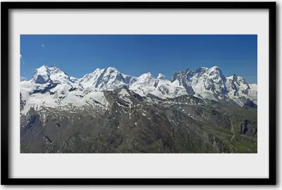 Produktbild von Bild 60x40 MDF-Rahmen Wandkunst Schneeberglandschaft