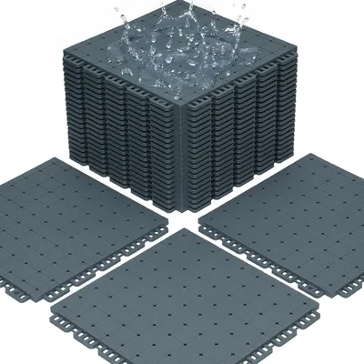 Produktbild von Bodenmatten Puzzlematten, 24 Stück, grau, rutschfest für Fitness und Schutz