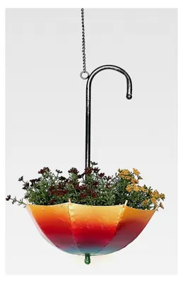 Produktbild von Blumenampel aus Metall Hängeampel mit Topf für Innen und Außen 57 cm