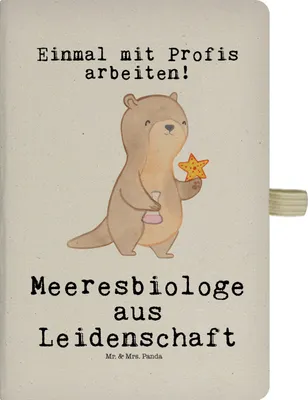 Produktbild von Mr. & Mrs. Panda notizbuch Meeresbiologe Leidenschaft - Transparent - Geschenk, Adressbuch, Journal, Witzig, Skizzenbuch, Kladde, Lustig, Studium, Tagebuch, Spruch
