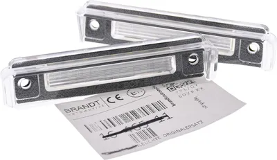 Produktbild von BRANDT AUTOMOTIVE Kennzeichenleuchten LED kompatibel mit Mercedes Benz E-Klasse S124 T-Modell 85–96 W124 Limousine 89–95 C124 Coupe 89–96 SL R129 89-01